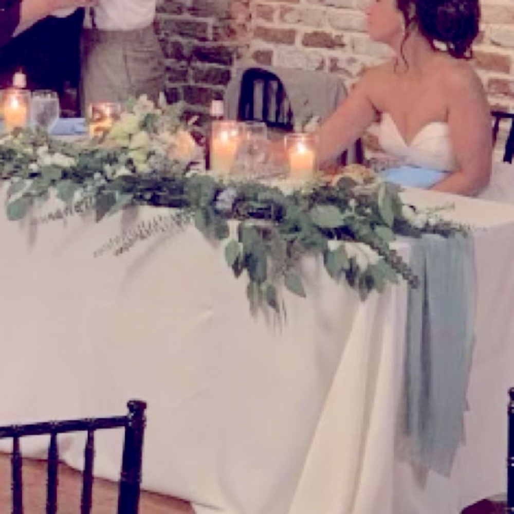 Wedding table runners -  Sage Green Chiffon